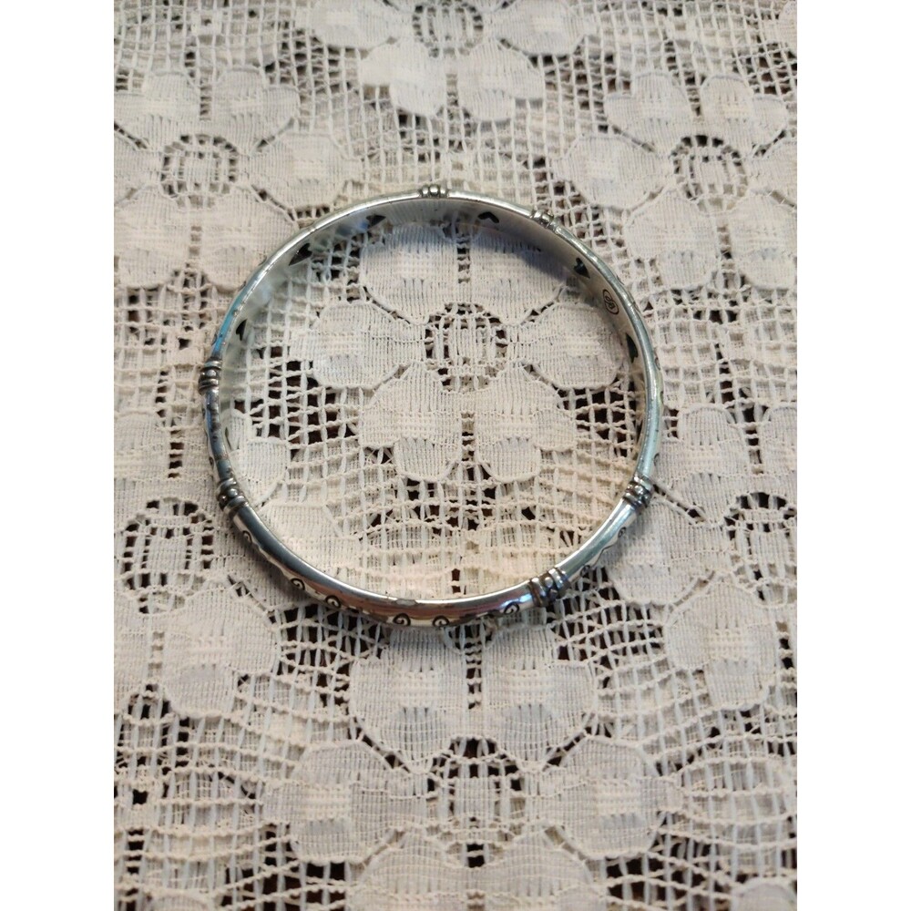 Brighton Bracelet Bangle Round Hearts Bangle Signed Some Wear